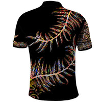 New Zealand Polo Shirt Aotearoa Silver Fern Mixed Papua Shell Red Vibe LT9 - Polynesian Pride