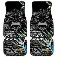 New Zealand Rugby Car Mats NZ Black Fern Champions History With Papua Shell LT9 Black - Polynesian Pride