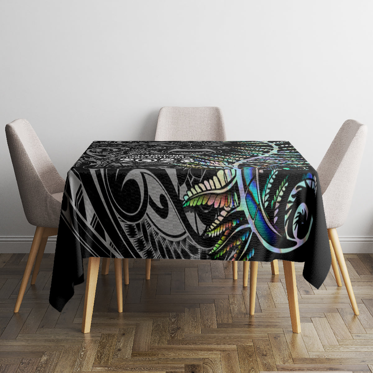 New Zealand Rugby Tablecloth NZ Black Fern Champions History With Papua Shell LT9 - Polynesian Pride