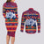 Personalised Guam Christmas Couples Matching Long Sleeve Bodycon Dress and Long Sleeve Button Shirt Felis Pusgua Santa Beach Polynesian Pattern LT9 - Polynesian Pride
