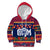 Personalised Guam Christmas Kid Hoodie Felis Pusgua Santa Beach Polynesian Pattern LT9 Hoodie Blue - Polynesian Pride
