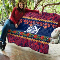 Personalised Guam Christmas Quilt Felis Pusgua Santa Beach Polynesian Pattern LT9 - Polynesian Pride