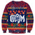 Personalised Guam Christmas Sweatshirt Felis Pusgua Santa Beach Polynesian Pattern LT9 - Polynesian Pride