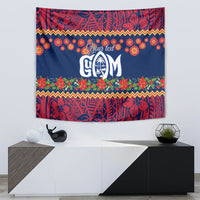 Personalised Guam Christmas Tapestry Felis Pusgua Santa Beach Polynesian Pattern LT9 - Polynesian Pride