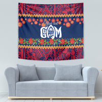 Personalised Guam Christmas Tapestry Felis Pusgua Santa Beach Polynesian Pattern LT9 - Polynesian Pride