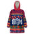 Personalised Guam Christmas Wearable Blanket Hoodie Felis Pusgua Santa Beach Polynesian Pattern LT9 One Size Blue - Polynesian Pride