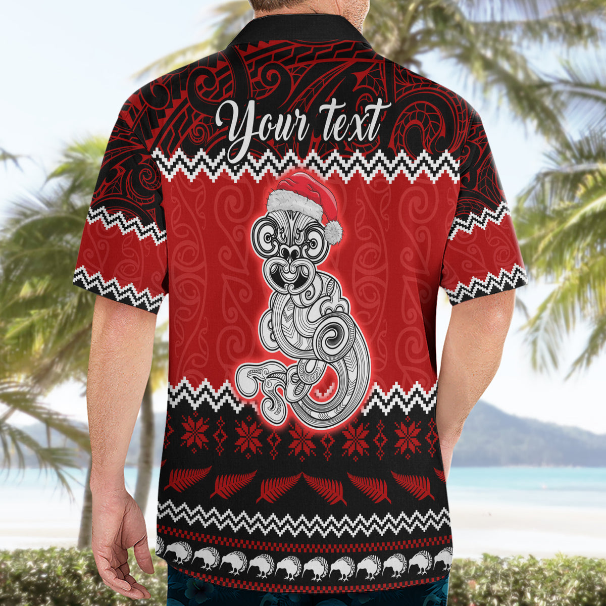 Personalised New Zealand Christmas Hawaiian Shirt Maori Tiki Meri Kirihimete LT9 - Polynesian Pride