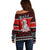 Personalised New Zealand Christmas Off Shoulder Sweater Maori Tiki Meri Kirihimete LT9 - Polynesian Pride