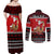 Personalised New Zealand Christmas Couples Matching Off Shoulder Maxi Dress and Long Sleeve Button Shirt Kiwi Santa Claus Maori Meri Kirihimete LT9 - Polynesian Pride