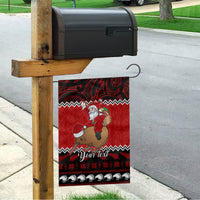 Personalised New Zealand Christmas Garden Flag Kiwi Santa Claus Maori Meri Kirihimete LT9 - Polynesian Pride
