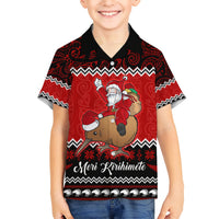Personalised New Zealand Christmas Hawaiian Shirt Kiwi Santa Claus Maori Meri Kirihimete LT9 - Polynesian Pride