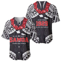 Samoa Black Saturday Baseball Jersey Samoa mo Samoa with Black Ula Fala LT9 - Polynesian Pride