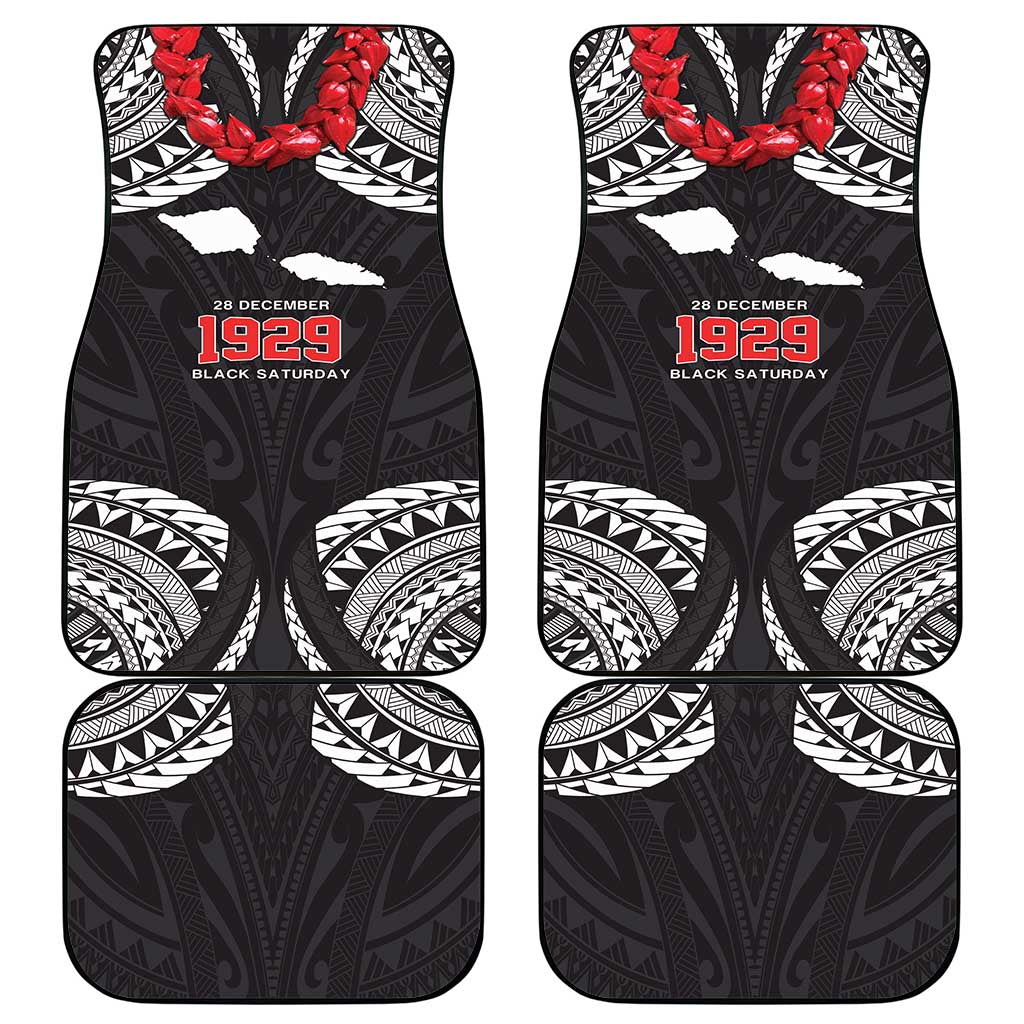 Samoa Black Saturday Car Mats Samoa mo Samoa with Black Ula Fala