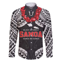 Samoa Black Saturday Family Matching Summer Maxi Dress and Hawaiian Shirt Samoa mo Samoa with Black Ula Fala