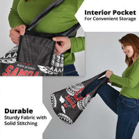 Samoa Black Saturday Grocery Bag Samoa mo Samoa with Black Ula Fala