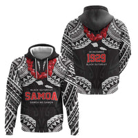 Samoa Black Saturday Hoodie Samoa mo Samoa with Black Ula Fala LT9 - Polynesian Pride