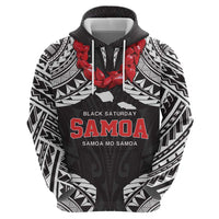 Samoa Black Saturday Hoodie Samoa mo Samoa with Black Ula Fala LT9 - Polynesian Pride