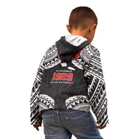 Samoa Black Saturday Kid Hoodie Samoa mo Samoa with Black Ula Fala