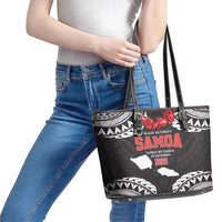 Samoa Black Saturday Leather Tote Bag Samoa mo Samoa with Black Ula Fala