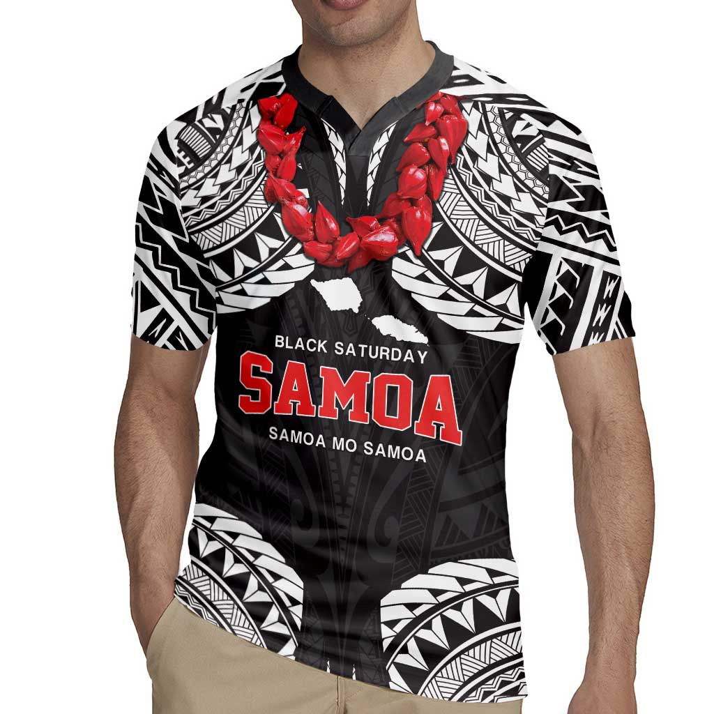 Samoa Black Saturday Rugby Jersey Samoa mo Samoa with Black Ula Fala