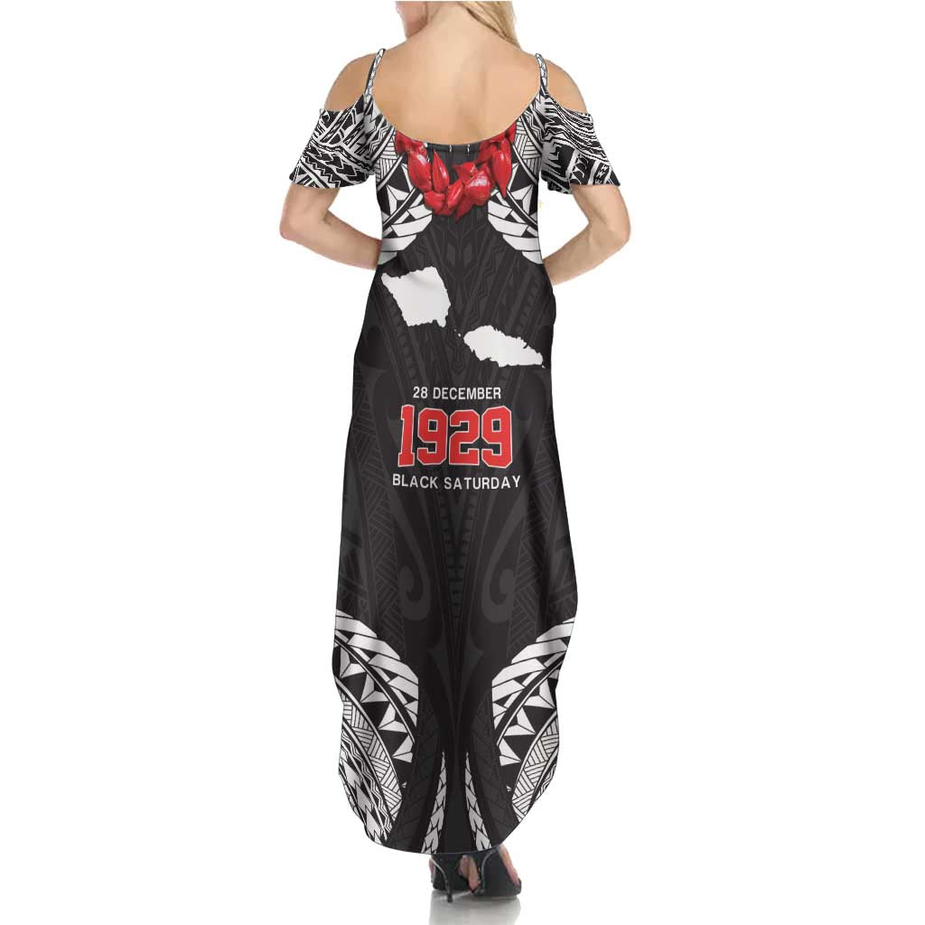 Samoa Black Saturday Summer Maxi Dress Samoa mo Samoa with Black Ula Fala