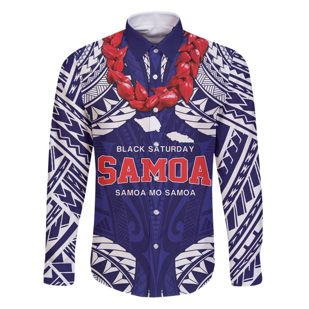 Samoa Black Saturday Family Matching Puletasi and Hawaiian Shirt Samoa mo Samoa with Blue Ula Fala