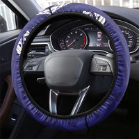 Samoa Black Saturday Steering Wheel Cover Samoa mo Samoa with Blue Ula Fala LT9 - Polynesian Pride