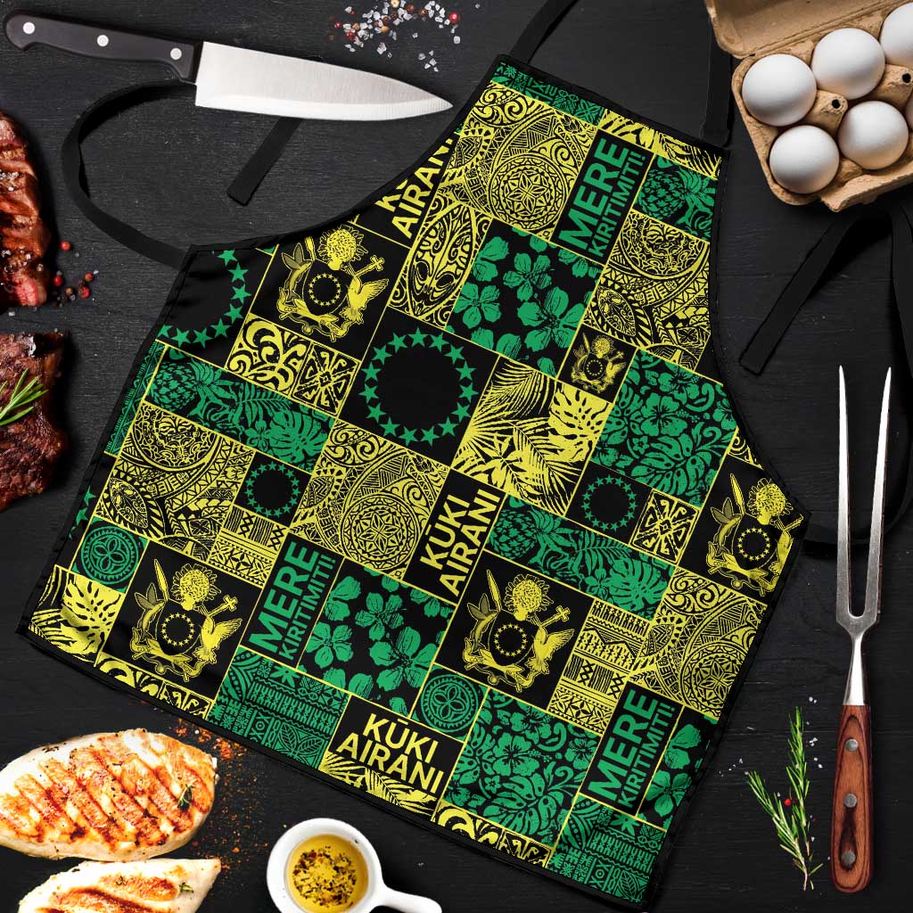 Cook Islands Mere Kiritimiti Apron Pacific Patchwork Xmas Vibes - Polynesian Pride