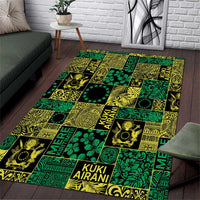 Cook Islands Mere Kiritimiti Area Rug Pacific Patchwork Xmas Vibes - Polynesian Pride