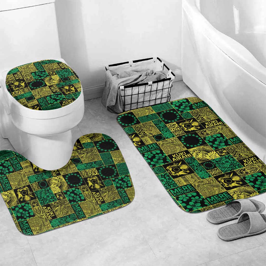 Cook Islands Mere Kiritimiti Bathroom Set Pacific Patchwork Xmas Vibes - Polynesian Pride
