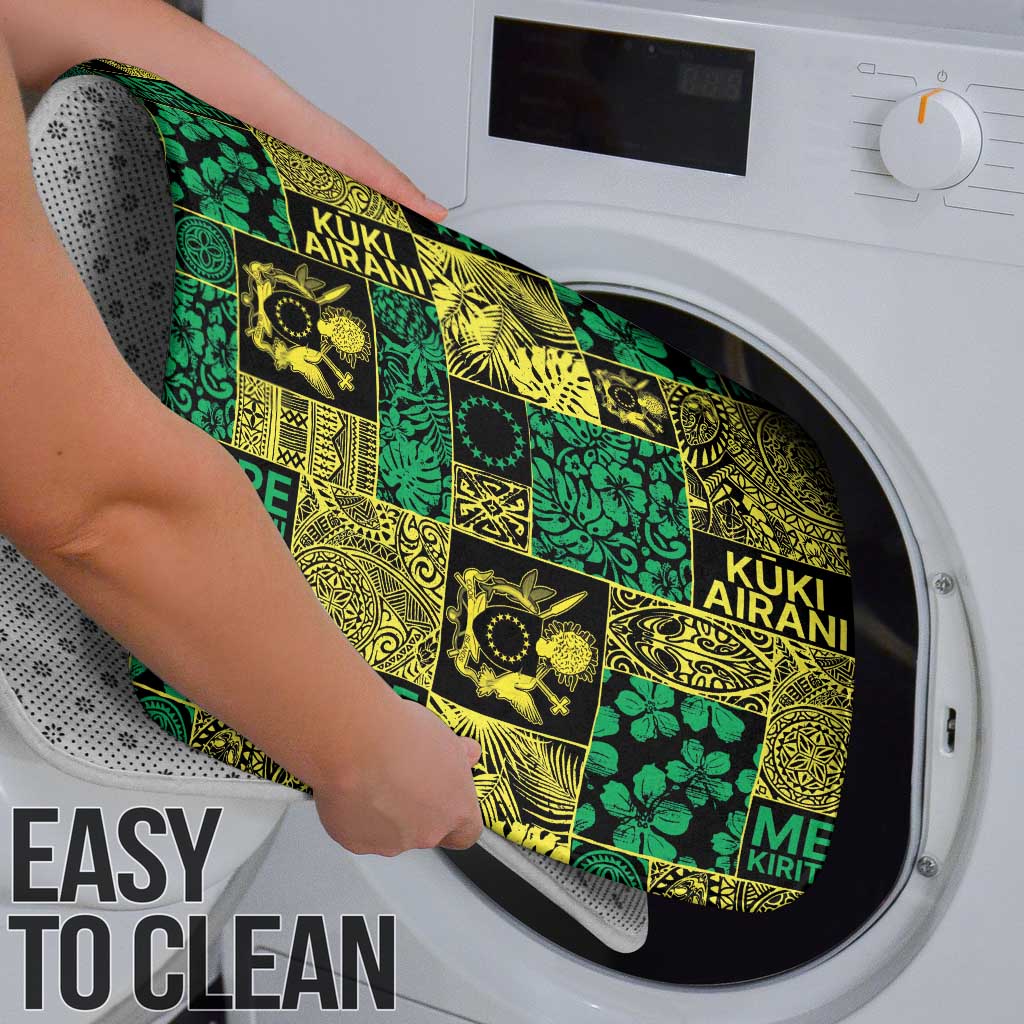 Cook Islands Mere Kiritimiti Bathroom Set Pacific Patchwork Xmas Vibes - Polynesian Pride