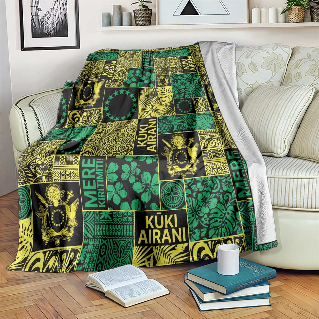 Cook Islands Mere Kiritimiti Blanket Pacific Patchwork Xmas Vibes - Polynesian Pride