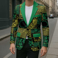 Cook Islands Mere Kiritimiti Blazer Pacific Patchwork Xmas Vibes - Polynesian Pride