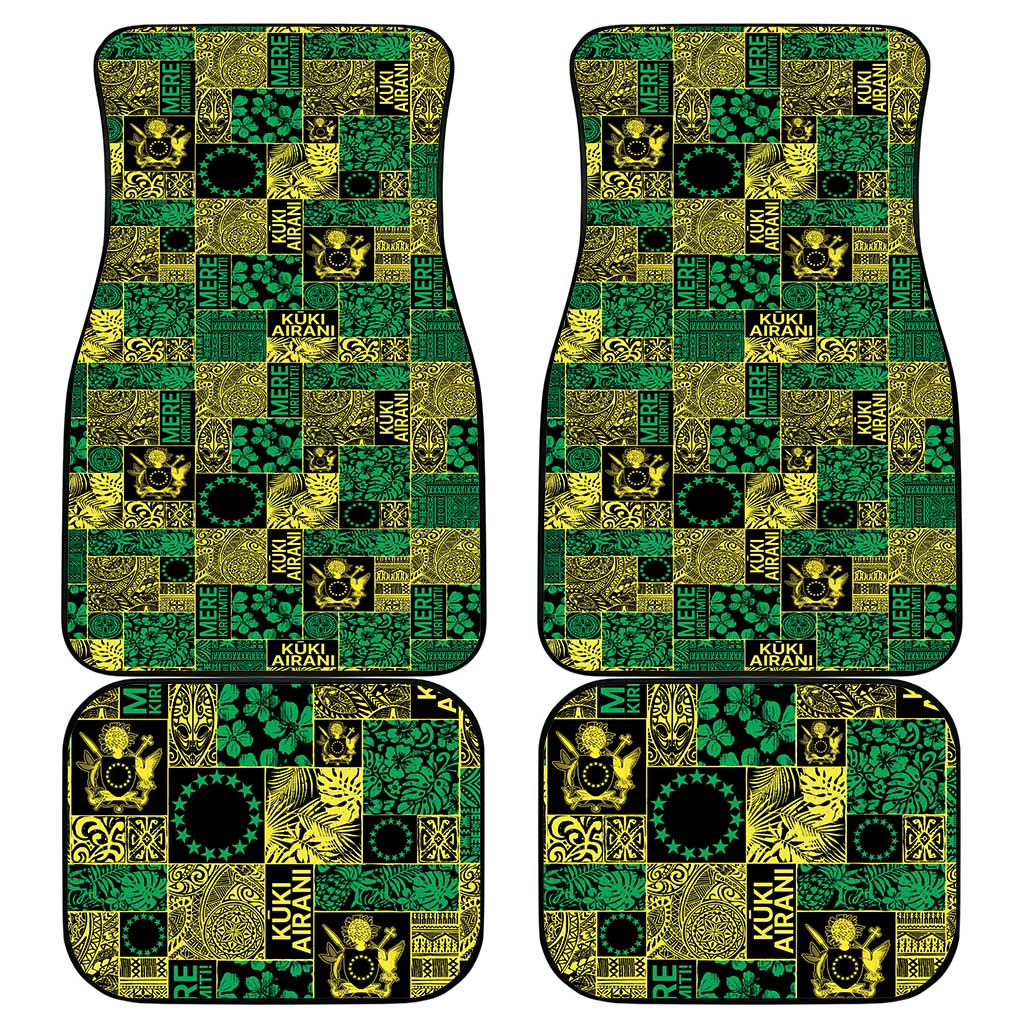 Cook Islands Mere Kiritimiti Car Mats Pacific Patchwork Xmas Vibes - Polynesian Pride