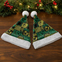 Cook Islands Mere Kiritimiti Christmas Santa Hat Pacific Patchwork Xmas Vibes - Polynesian Pride