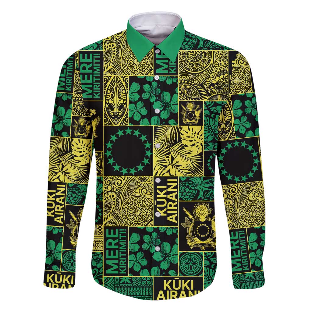 Cook Islands Mere Kiritimiti Family Matching Puletasi and Hawaiian Shirt Pacific Patchwork Xmas Vibes - Polynesian Pride