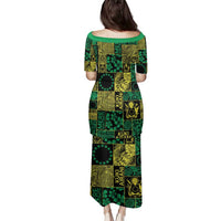 Cook Islands Mere Kiritimiti Family Matching Puletasi and Hawaiian Shirt Pacific Patchwork Xmas Vibes - Polynesian Pride