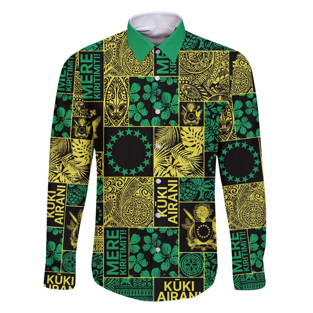 Cook Islands Mere Kiritimiti Family Matching Summer Maxi Dress and Hawaiian Shirt Pacific Patchwork Xmas Vibes - Polynesian Pride