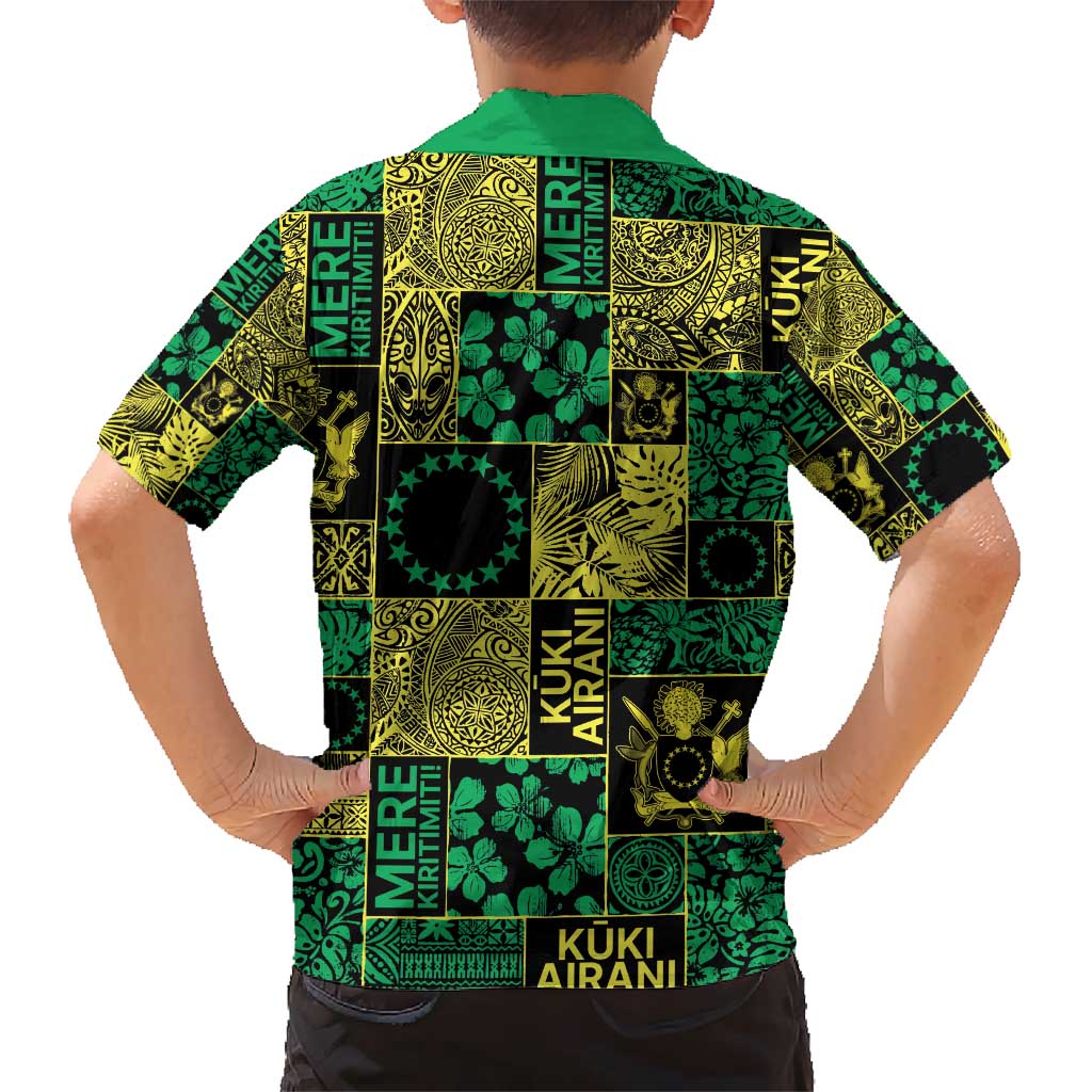 Cook Islands Mere Kiritimiti Hawaiian Shirt Pacific Patchwork Xmas Vibes - Polynesian Pride