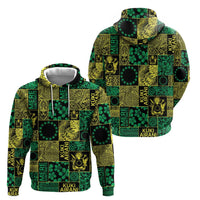 Cook Islands Mere Kiritimiti Hoodie Pacific Patchwork Xmas Vibes - Polynesian Pride