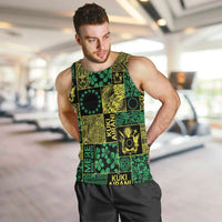 Cook Islands Mere Kiritimiti Men Tank Top Pacific Patchwork Xmas Vibes - Polynesian Pride