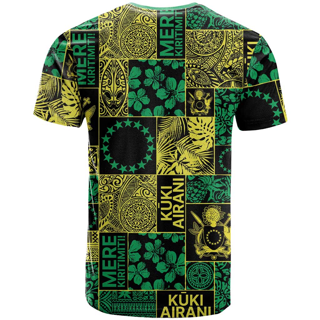 Cook Islands Mere Kiritimiti T Shirt Pacific Patchwork Xmas Vibes - Polynesian Pride