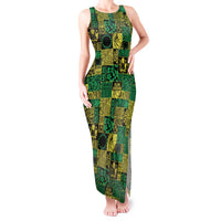 Cook Islands Mere Kiritimiti Tank Maxi Dress Pacific Patchwork Xmas Vibes - Polynesian Pride