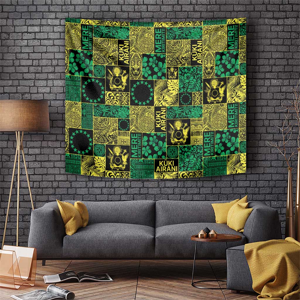 Cook Islands Mere Kiritimiti Tapestry Pacific Patchwork Xmas Vibes - Polynesian Pride