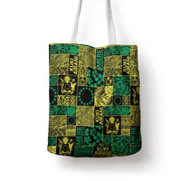 Cook Islands Mere Kiritimiti Tote Bag Pacific Patchwork Xmas Vibes - Polynesian Pride