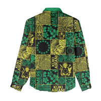 Cook Islands Mere Kiritimiti Women Casual Shirt Pacific Patchwork Xmas Vibes - Polynesian Pride