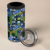 Solomon Islands Meri Kirihimete 4 in 1 Can Cooler Tumbler Pacific Patchwork Xmas Vibes - Polynesian Pride