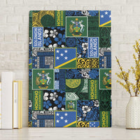 Solomon Islands Meri Kirihimete Canvas Wall Art Pacific Patchwork Xmas Vibes - Polynesian Pride