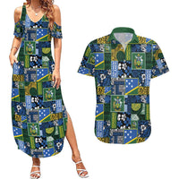 Solomon Islands Meri Kirihimete Couples Matching Summer Maxi Dress and Hawaiian Shirt Pacific Patchwork Xmas Vibes - Polynesian Pride