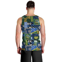 Solomon Islands Meri Kirihimete Men Tank Top Pacific Patchwork Xmas Vibes - Polynesian Pride